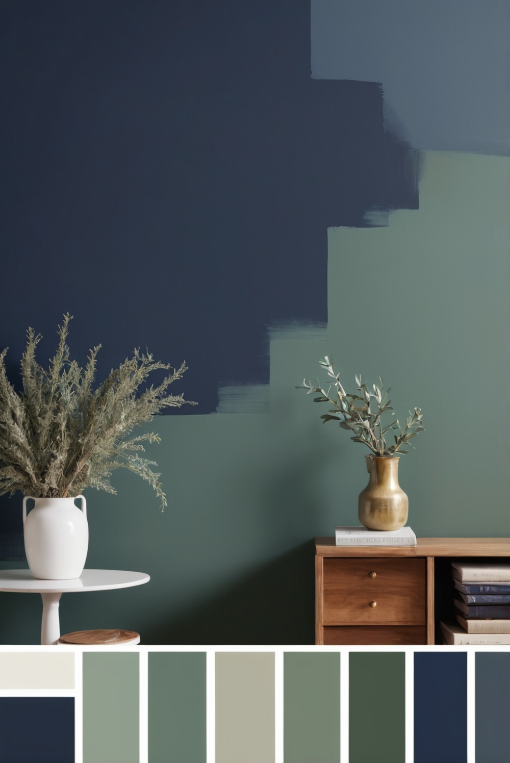 Best 5 SW Palettes Colors With Navy Blue And Sage Green For Your Room