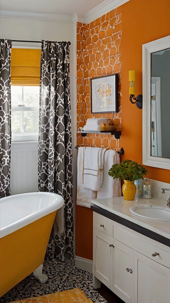 best small bathroom color,
best vanity color for small bathroom,
bathroom paint for small bathroom,
painting a small bathroom,
dark paint in small bathroom,
colors that make a bathroom look bigger,