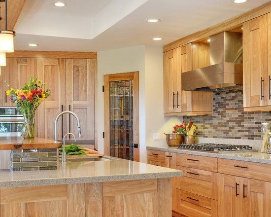 Best Hickory Cabinets & Quartz Countertops