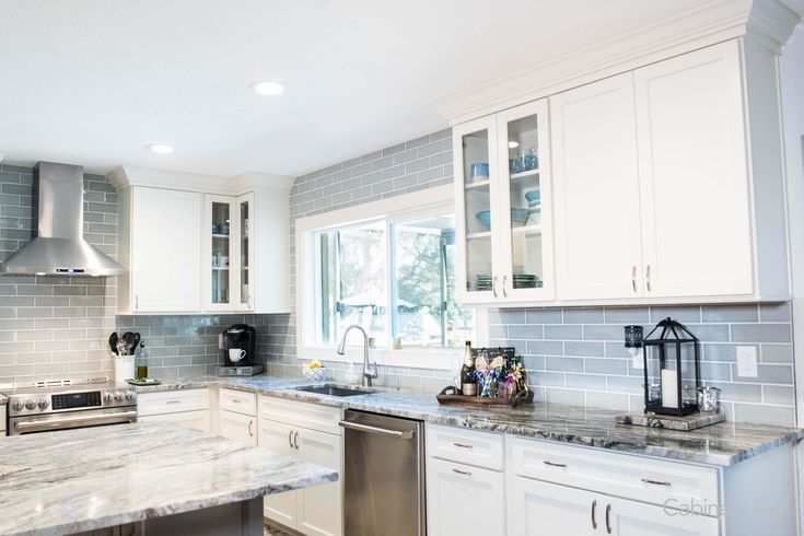 Upgrade Your Kitchen with Alabaster Cabinets and White Subway Tile