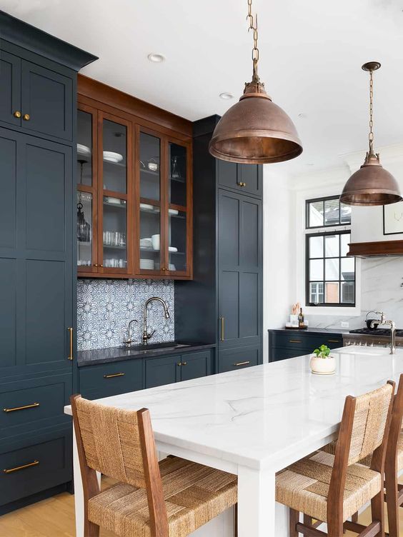 Best Wall Colors to Pair with Blue Kitchen Cabinets: A Guide | HOME ...