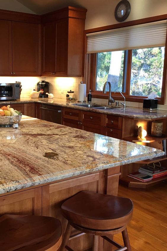 Color Combinations for Countertops with Brown Cabinets
