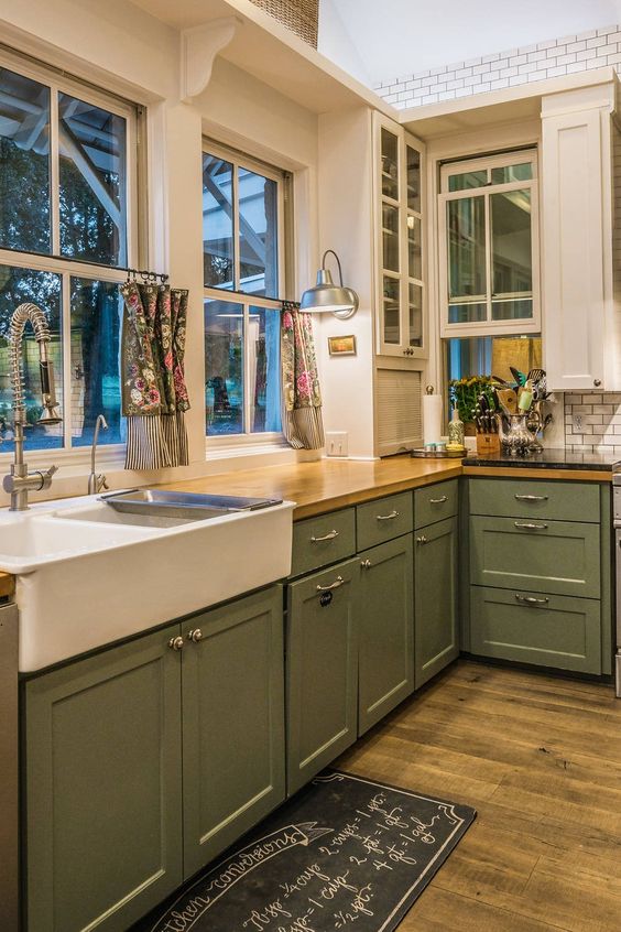 Flooring Options for Olive Green Cabinets