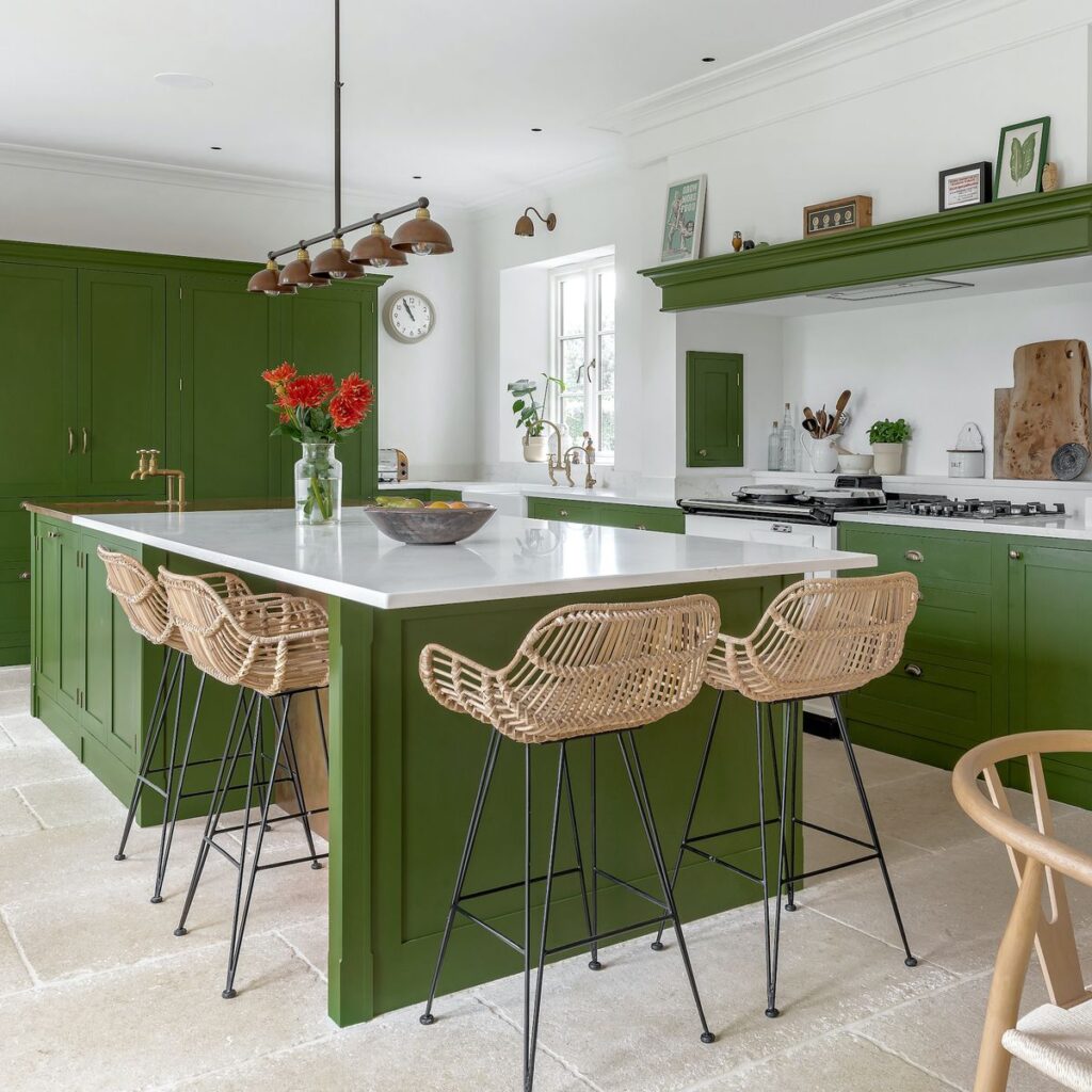 How to care for and maintain olive green cabinets