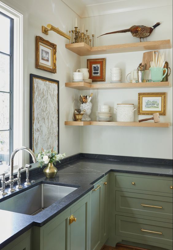 How to Choose the Right Countertops for Your Olive Green Cabinets ...
