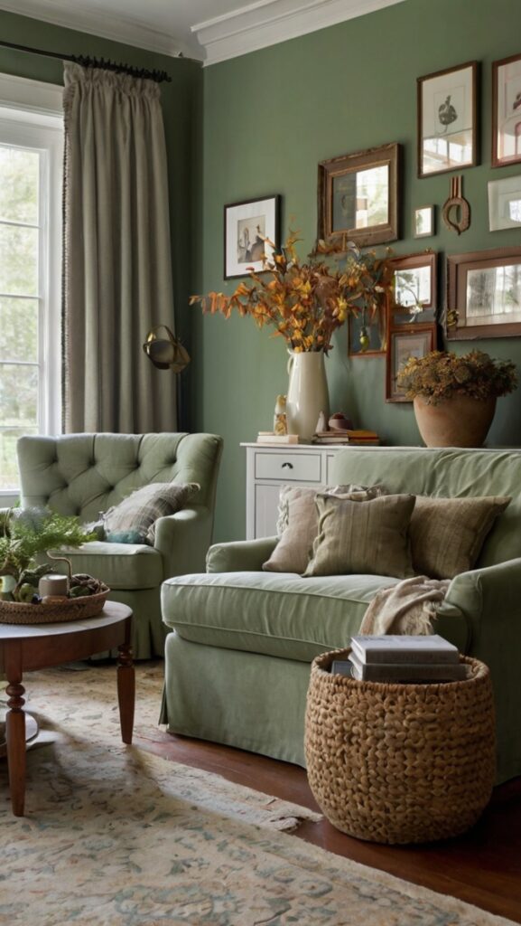 sage green and blue living room,
light sage green living room,
sage and grey living room,
sage green and cream living room,
warm sage green living room,
rustic sage green living room,