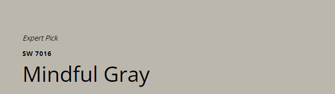 Sherwin-Williams Mindful Gray (SW 7016)
Versatile, neutral gray with warm undertones, creating a cohesive and sophisticated look with Misty.