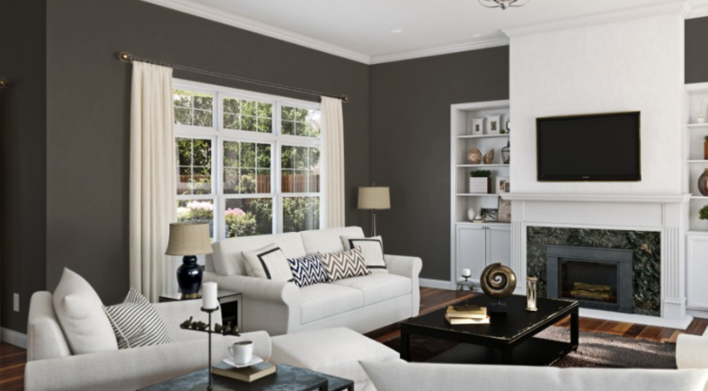 Sherwin Williams Urbane Bronze (SW 7048)
A dark, rich bronze that provides a striking, elegant contrast to Agreeable Gray.