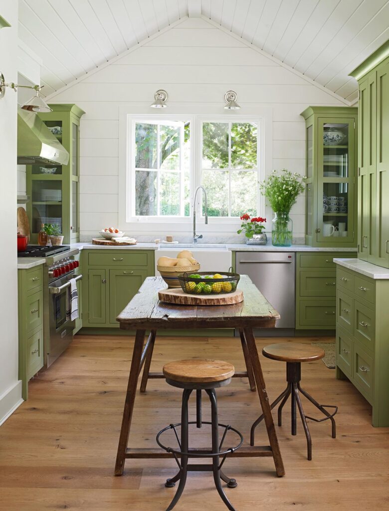 The Best Wall Colors for Olive Green Cabinets