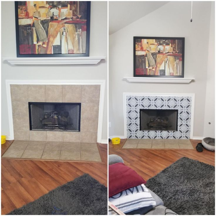 Transform Your Fireplace with Easy-to-Install Peel and Stick Tiles