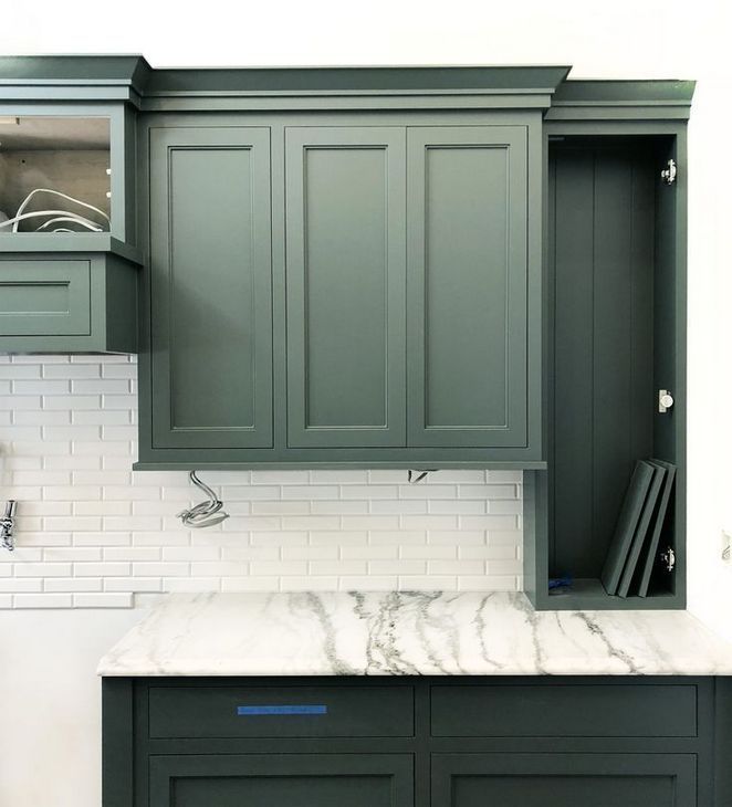 Pewter Green Kitchen Cabinets: Elegant 2023 Decor Choice | HOME CABINET ...