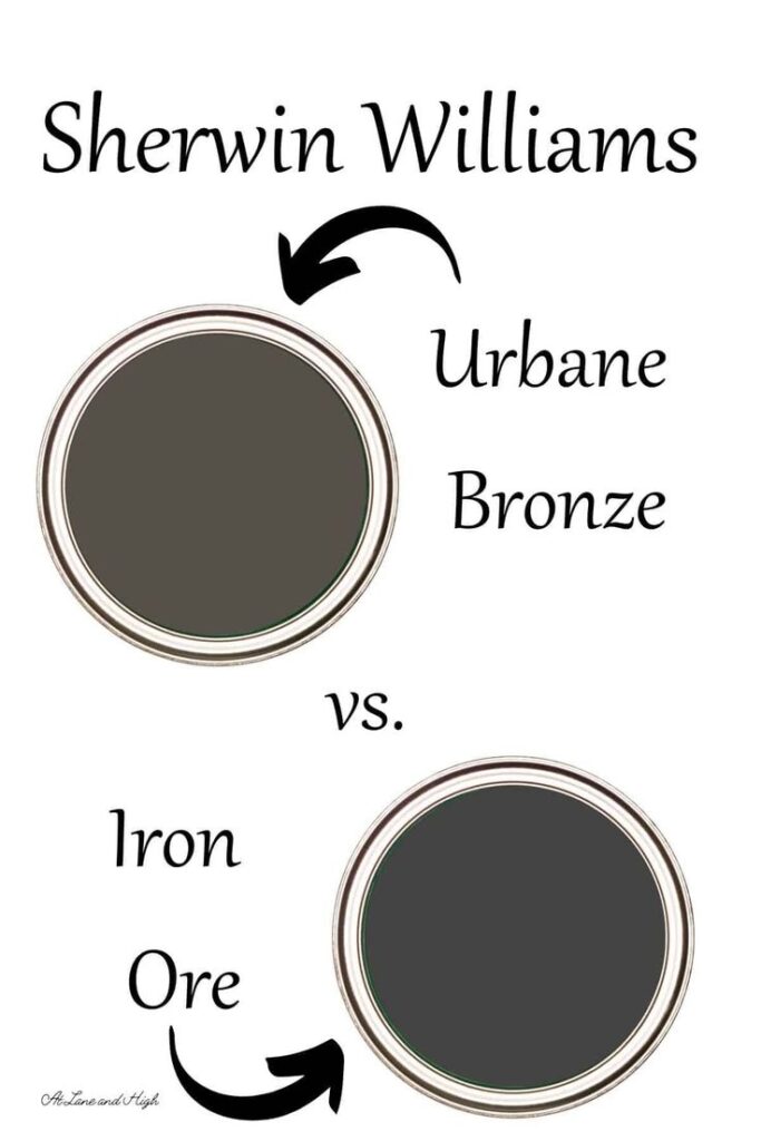 Sherwin Williams Urbane Bronze vs. Iron Ore