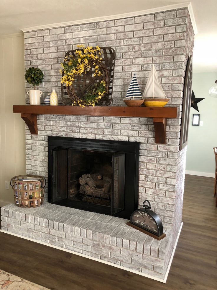 How can one achieve a professional brick fireplace paint job in 2024 ...