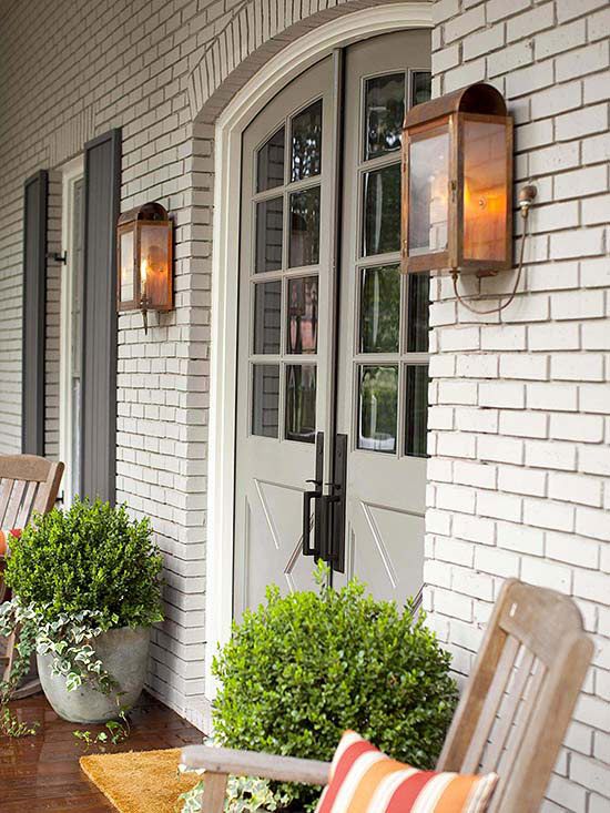 White Paint Colors for Brick Exteriors