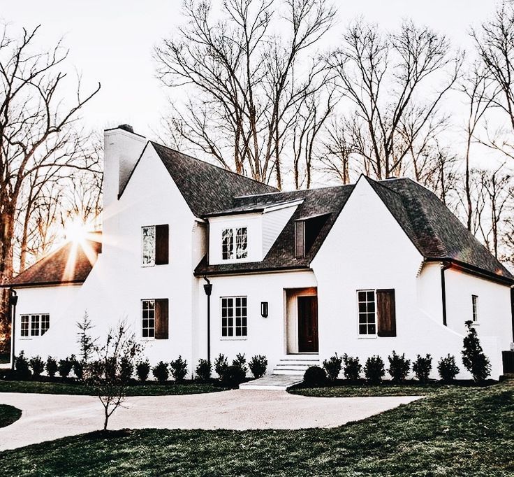White Houses with Black Trim