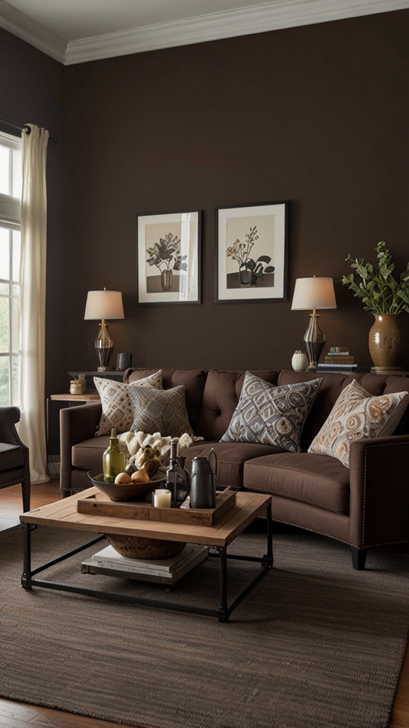 Dark Brown SW 7520 ,designer living room furniture,new Livingroom design, modern Livingroom design, modern Livingroom designs,