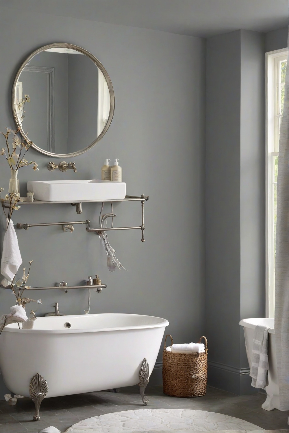 Bathroom Walls: Gris Sw 7659 - 2024 Wall Paint Guide - Home Cabinet Expert