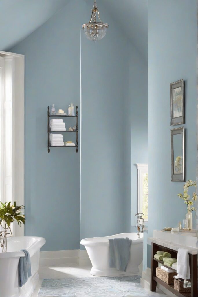 bathroom makeover ideas, bathroom renovation inspiration, bathroom interior design, calming blue paint colors