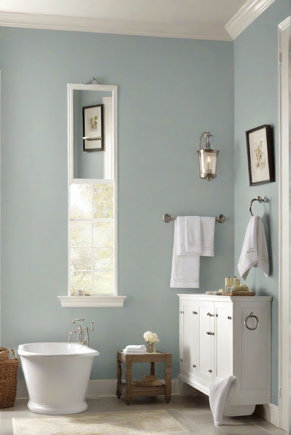 Bathroom Walls: Misty SW 6232 - 2024 Wall Paint Guide - HOME CABINET EXPERT