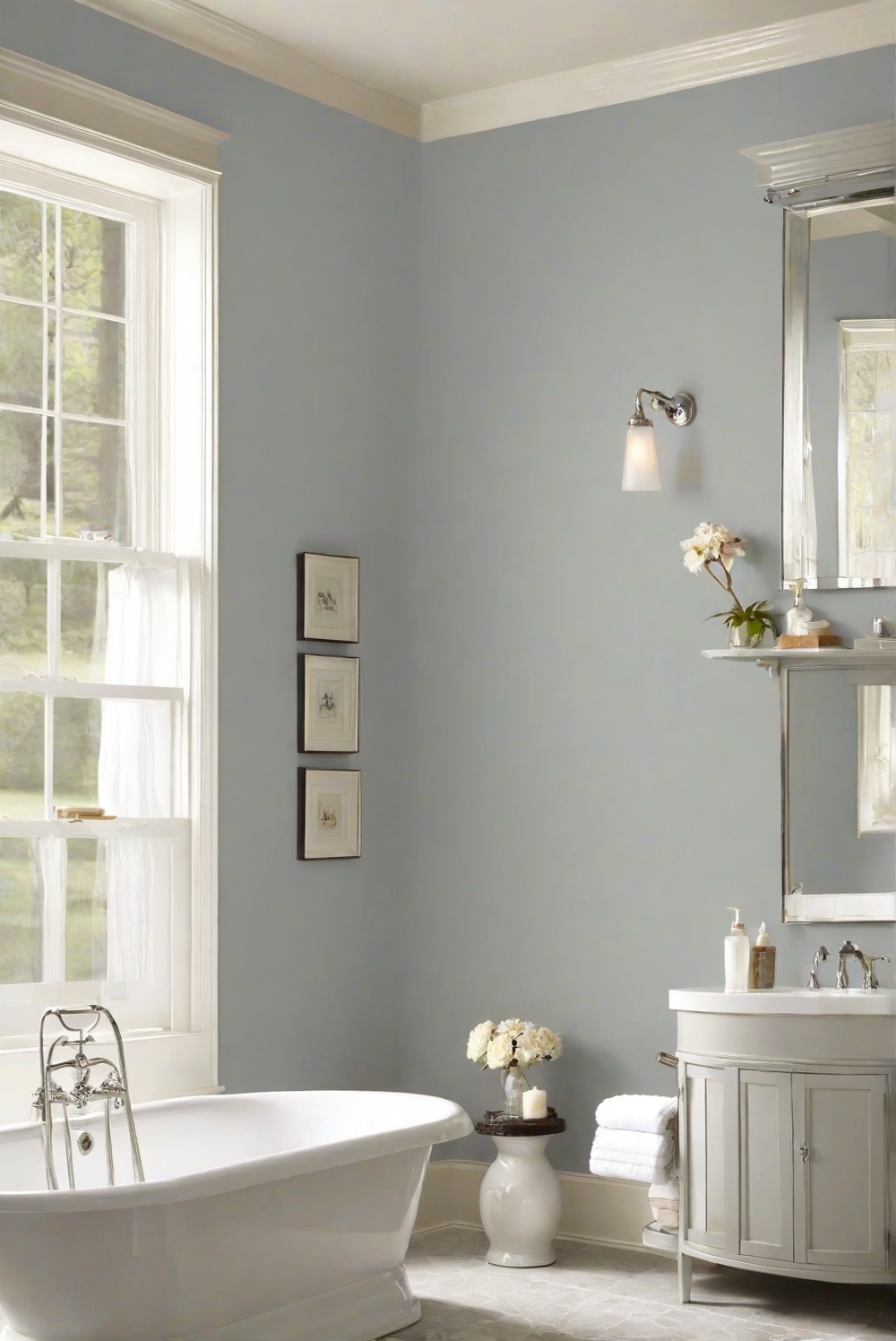 Bathroom Walls: Morning Fog SW 6255 - 2024 Wall Paint Guide - HOME ...