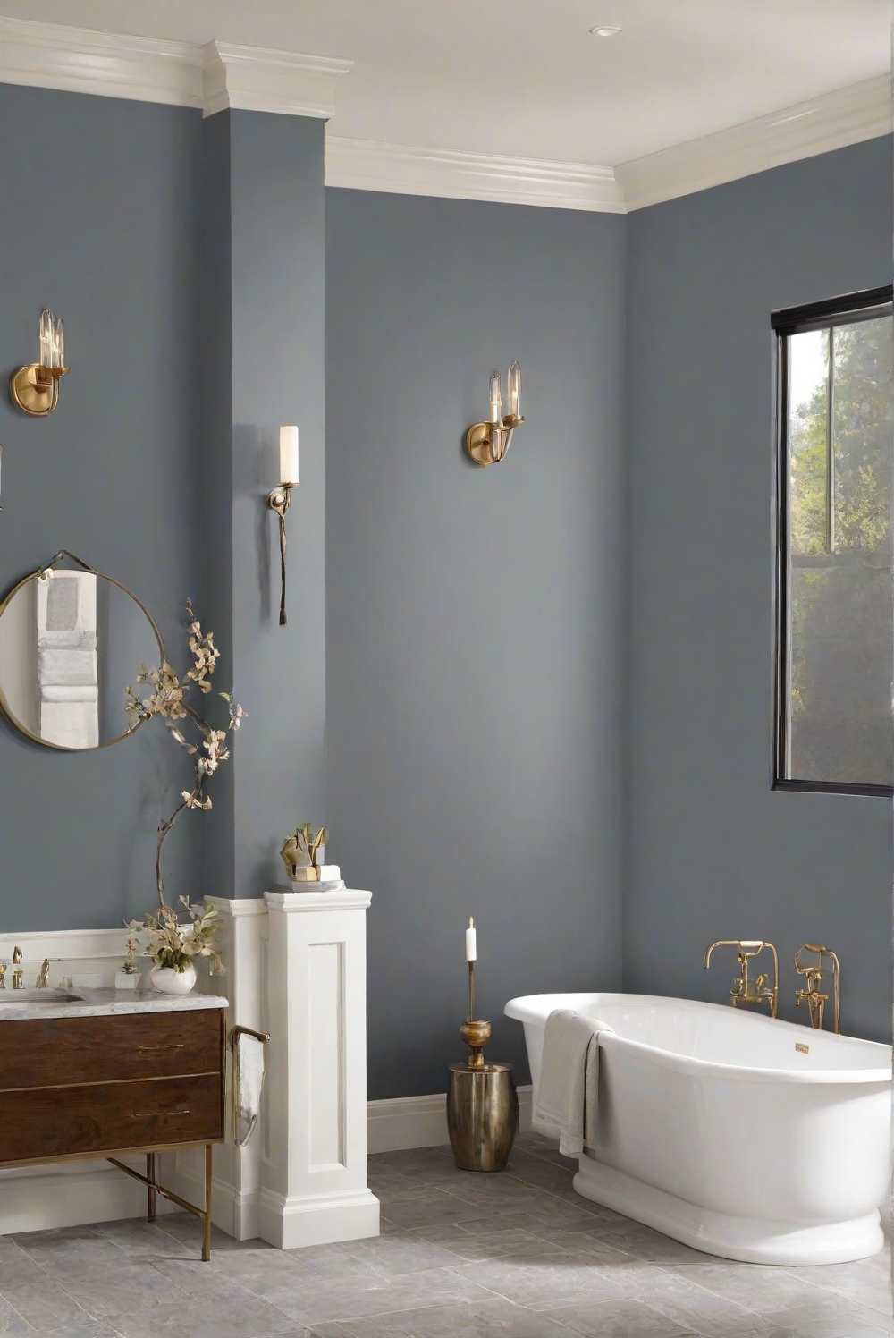 Bathroom Walls: Urbane Bronze SW 7048 - 2024 Wall Paint Guide - HOME ...