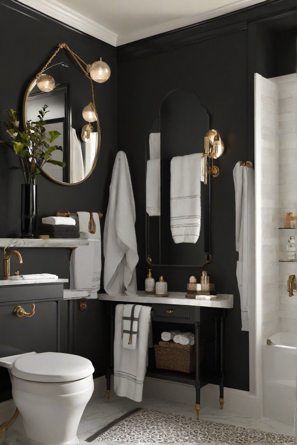 Bathroom Walls: Black Fox Sw 7020 - 2024 Wall Paint Guide - Home 