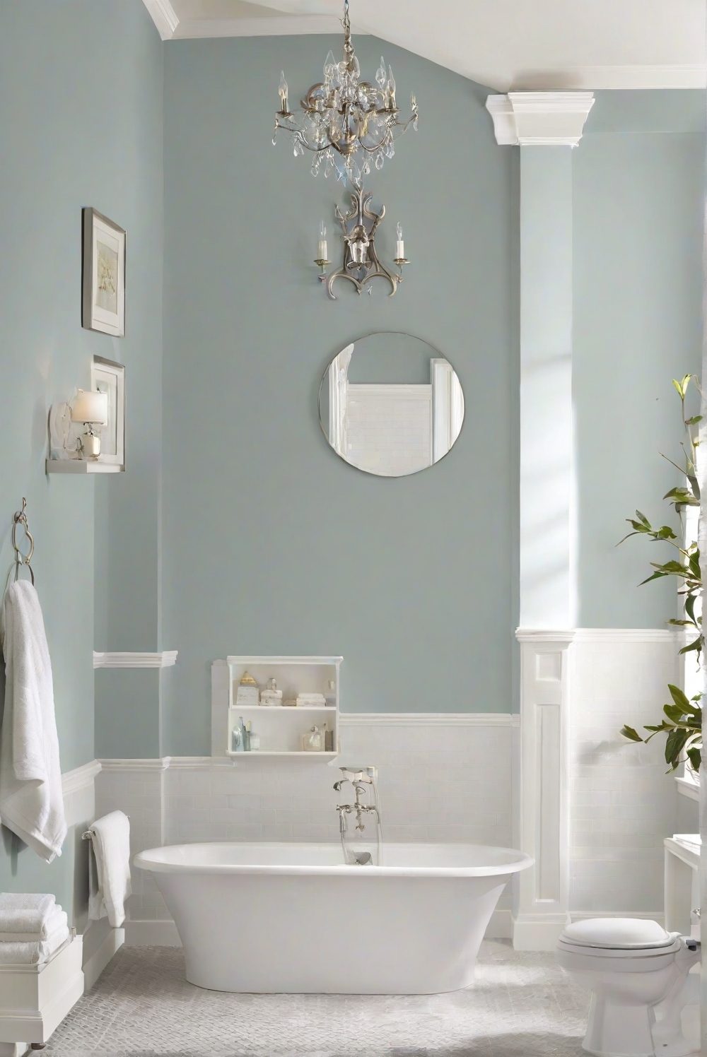 Bathroom Walls: Drift of Mist SW 9166 - 2024 Wall Paint Guide | HOME ...