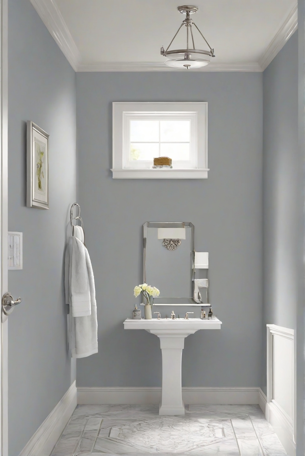 Bathroom Walls: Lazy Gray SW 6254 - 2024 Wall Paint Guide | HOME ...