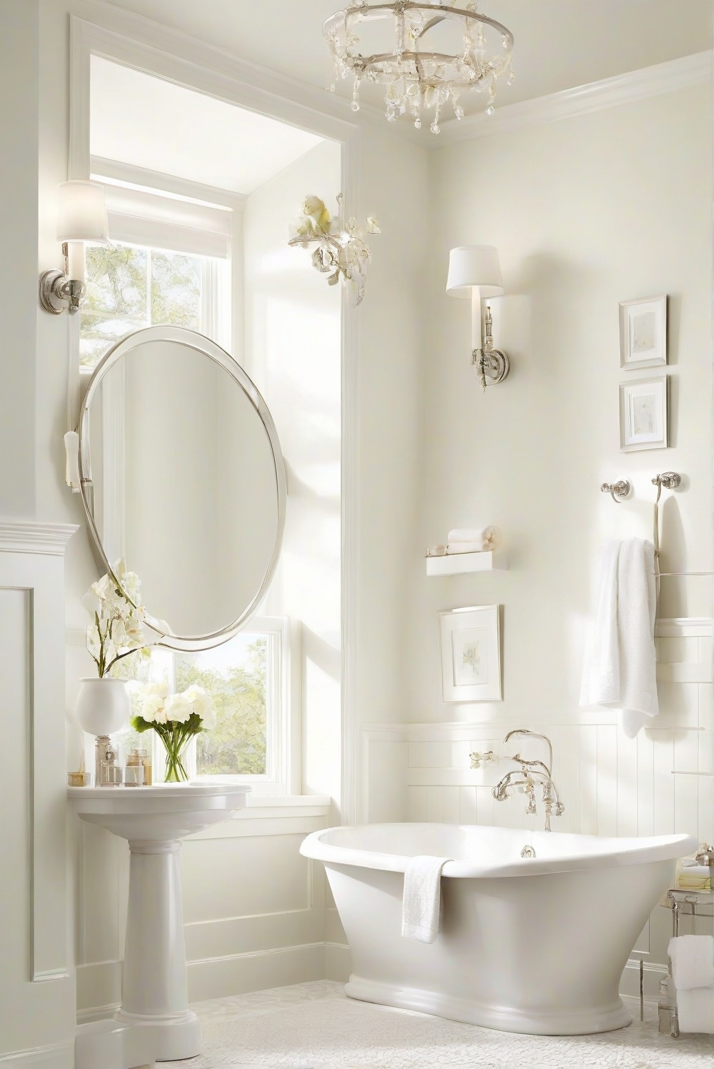 Bathroom Walls: Pearly White SW 7009 - 2024 Wall Paint Guide | HOME ...