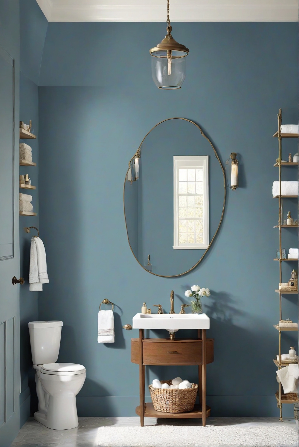 Bathroom Walls: Smoky Blue SW 7604 - 2024 Wall Paint Guide | HOME ...