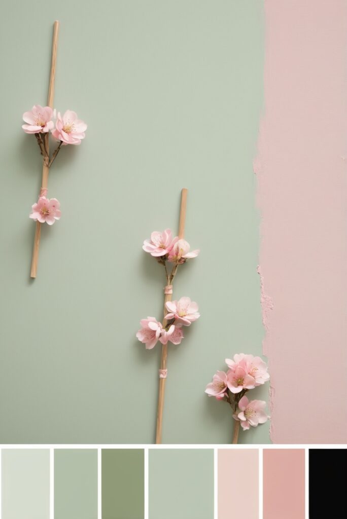 Best 5 Color SW Palettes with Blossom Pink and Soft Green for Your Room 2024