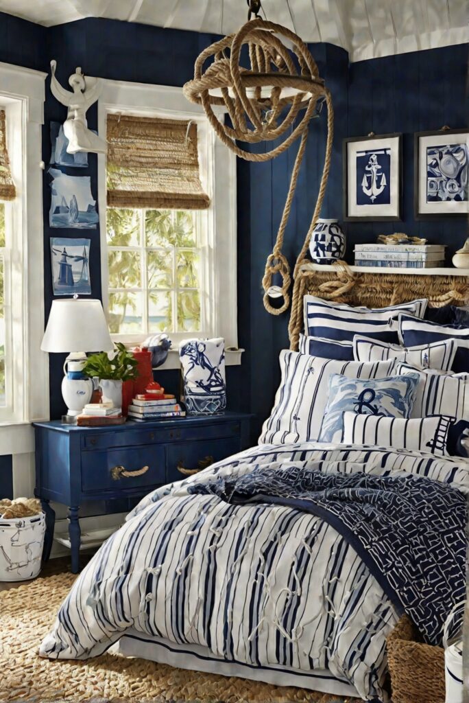 Nautical Escape: How to Achieve a Nautical-Themed Bedroom with Sherwin Williams Naval!