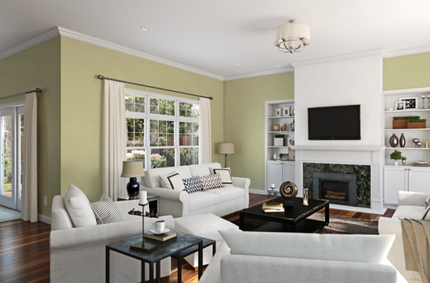 Wall Paint Colors that Go Well with Shagreen (SW 6422)