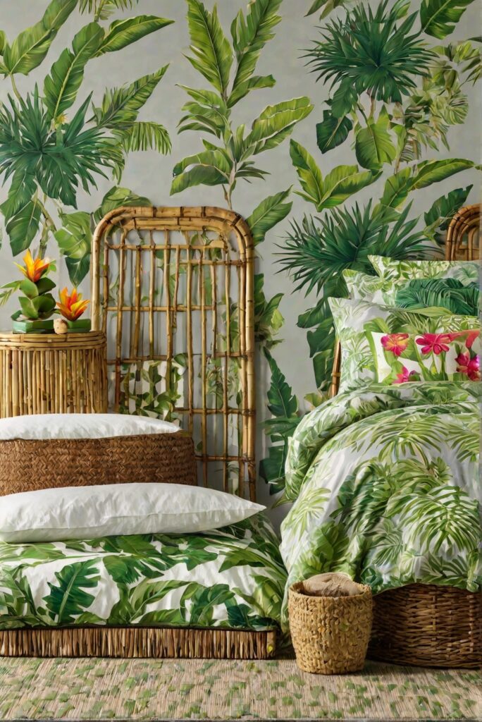 Tropical Paradise: 5 Ideas for a Tropical Paradise Bedroom with Benjamin Moores Sandy Hook Gray!