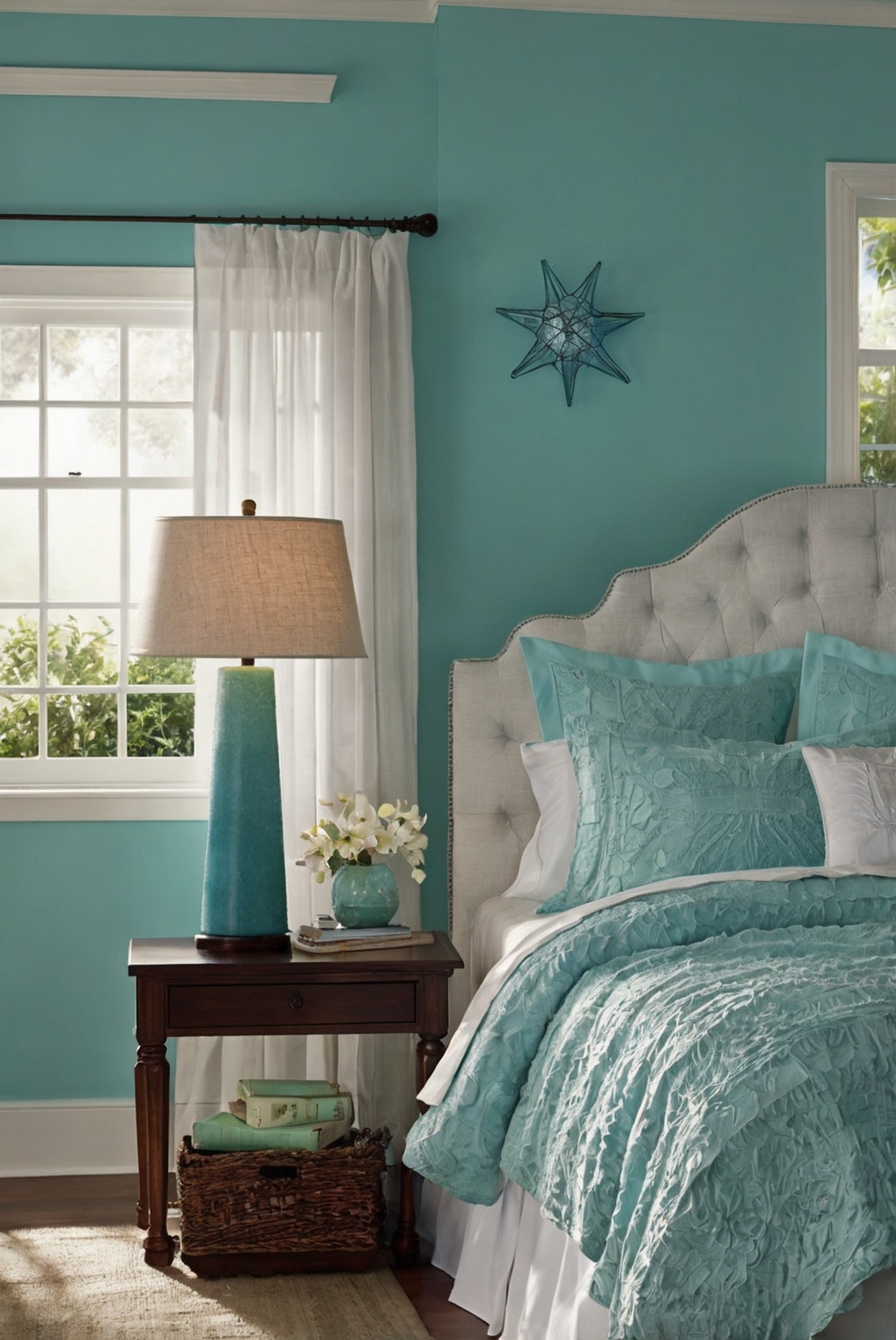 2024 Trend: Blue Lagoon With Beach Glass And White Accents - Home 