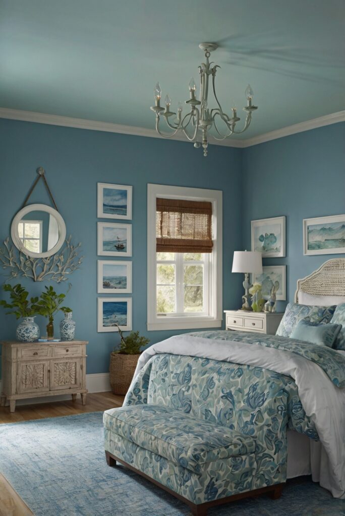Yarmouth Blue interior design, Tranquil home decor, Dreamy Seas space planning, Designer wall paint ideas