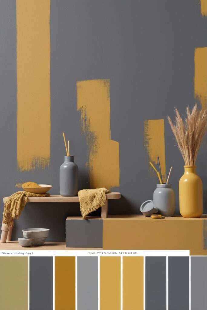 Best 5 SW Palettes Colors with Mustard Yellow and Slate Gray for Your Room 2024