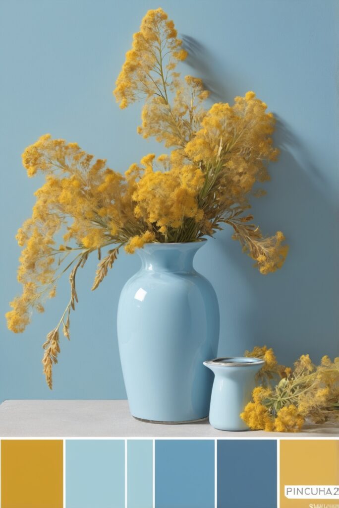 Best 5 SW Palettes colors with Goldenrod, Sky Blue, Cheerful Pairings for Your Room 2024