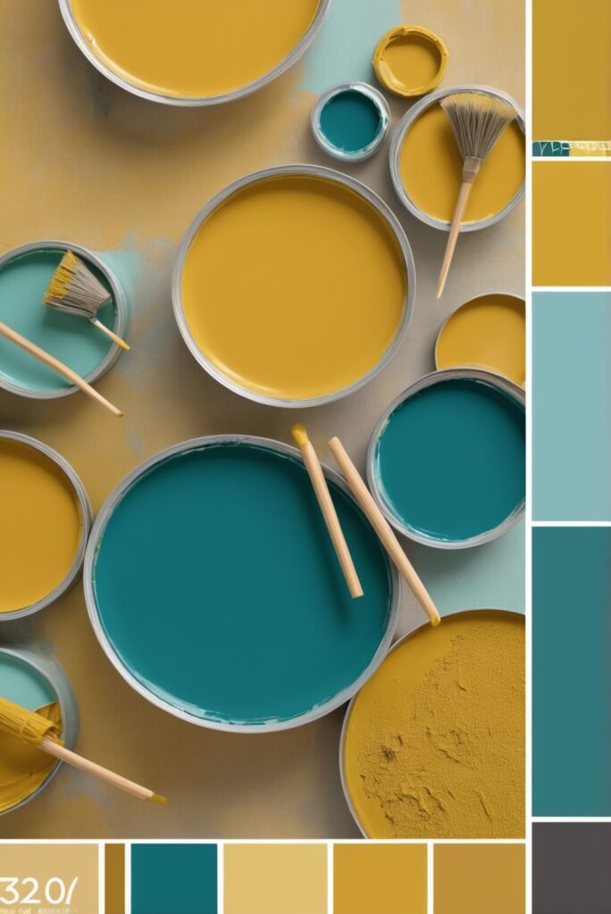 Best 5 SW Palettes colors with Mustard Yellow, Teal, Vibrant Combinations for Your Room 2024