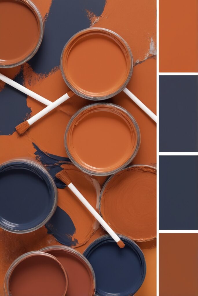 Best 5 SW Palettes colors with Rust Orange, Navy Blue, Rich Hues for Your Room 2024
