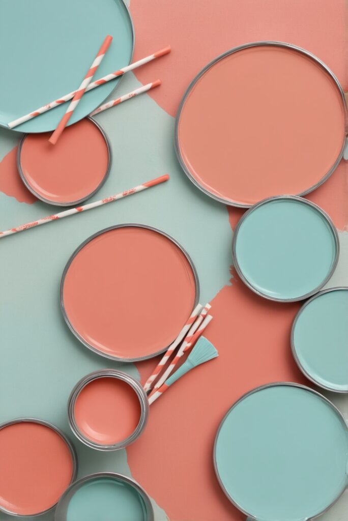 Best 5 SW Palettes colors with Turquoise, Coral, Playful Combinations for Your Room 2024