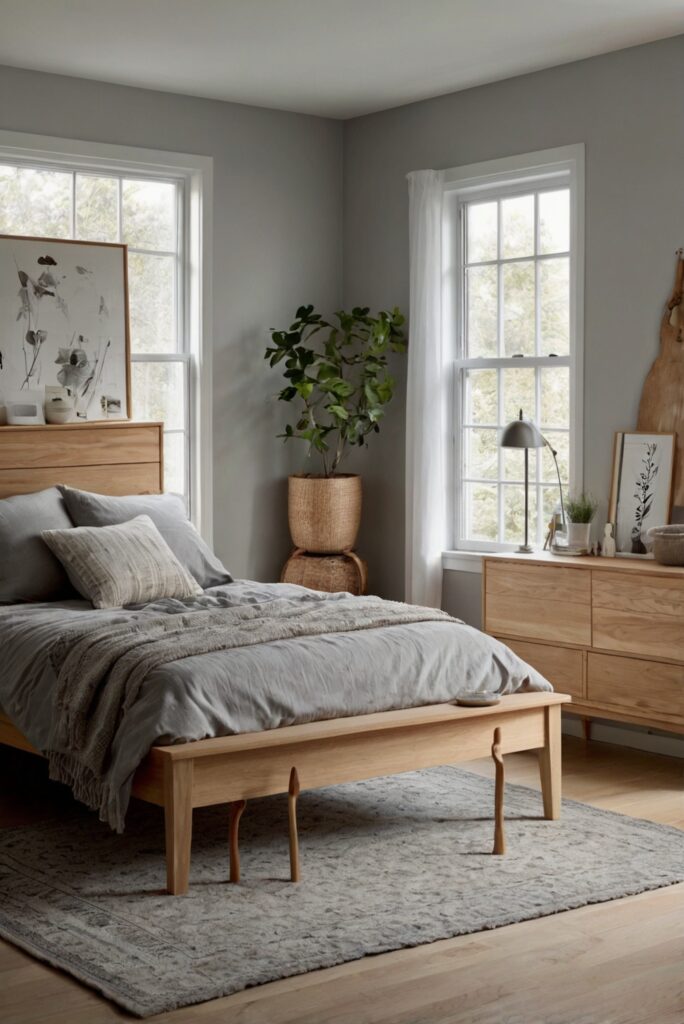 Nordic decor, Scandinavian style, gray interior design, neutral color palette