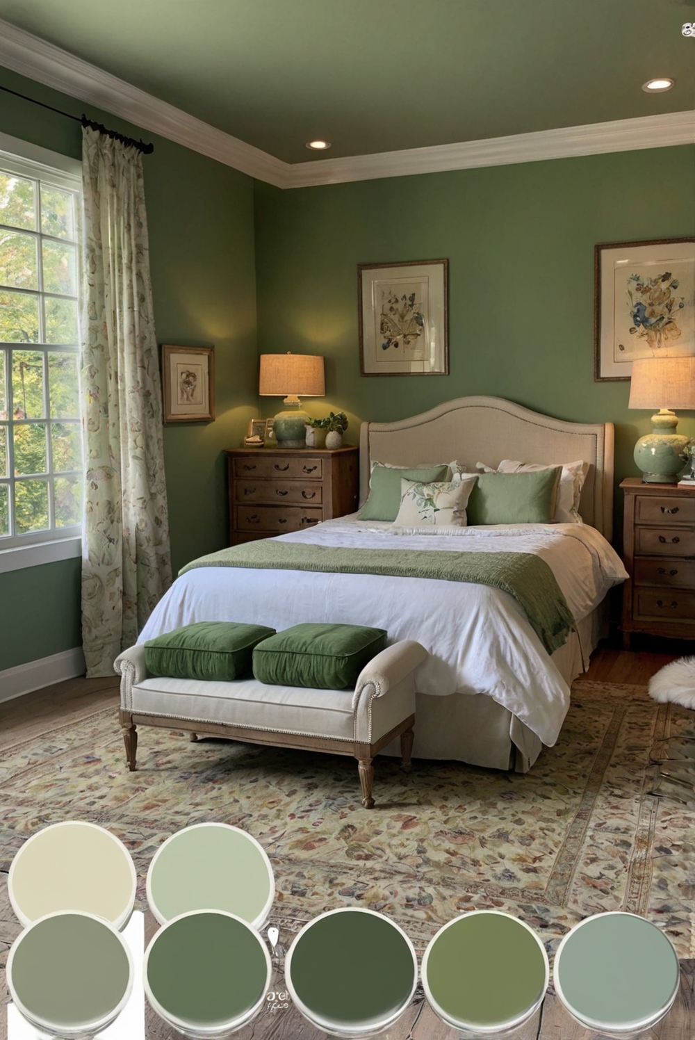 French Country Retreat Bedroom - Sherwin Williams Moth Wing (Light ...