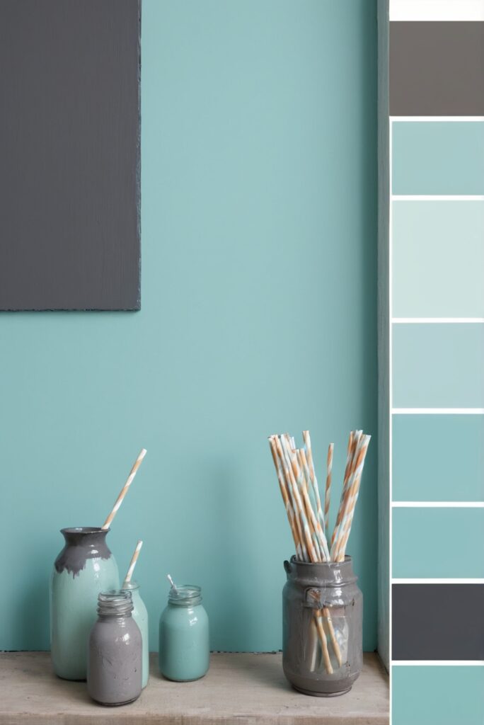 Best 5 Color SW Palettes with Aqua and Charcoal for Your Room 2024