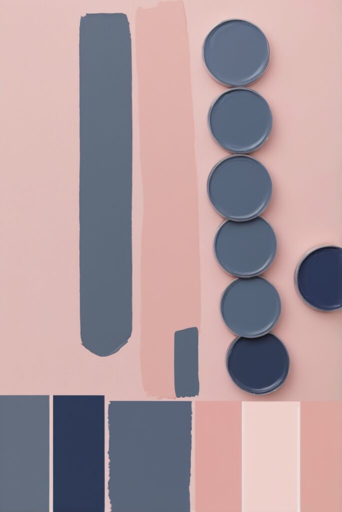 Best 5 Color SW Palettes with Blush Pink and Navy Blue for Your Room 2024