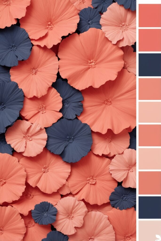 Best 5 Color SW Palettes with Coral and Navy Blue for Your Room 2024