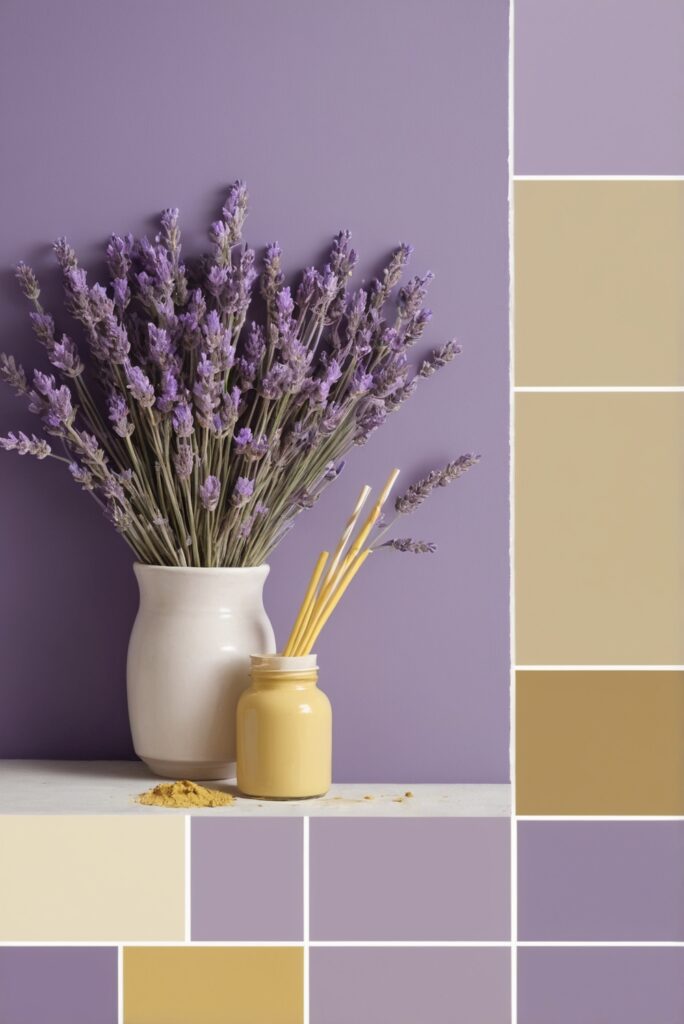 Best 5 Color SW Palettes with Lavender and Mustard Yellow for Your Room 2024