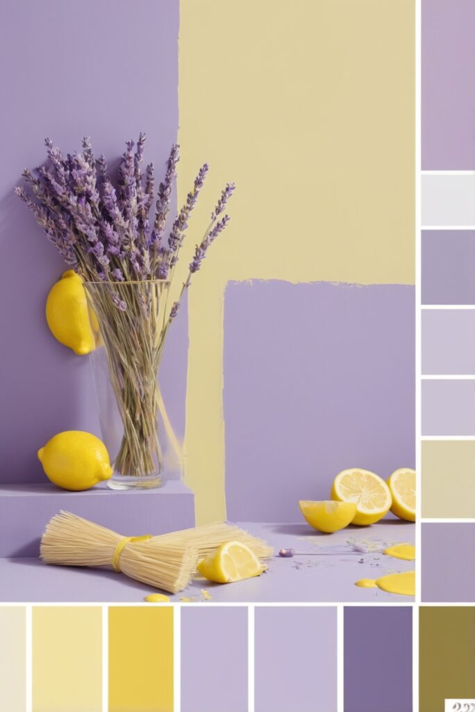 Best 5 Color SW Palettes with Lemon Yellow and Lavender for Your Room 2024