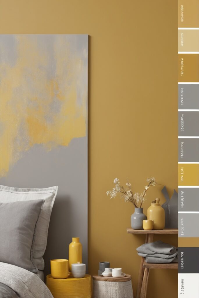 Best 5 Color SW Palettes with Mustard Yellow and Gray for Your Room 2024