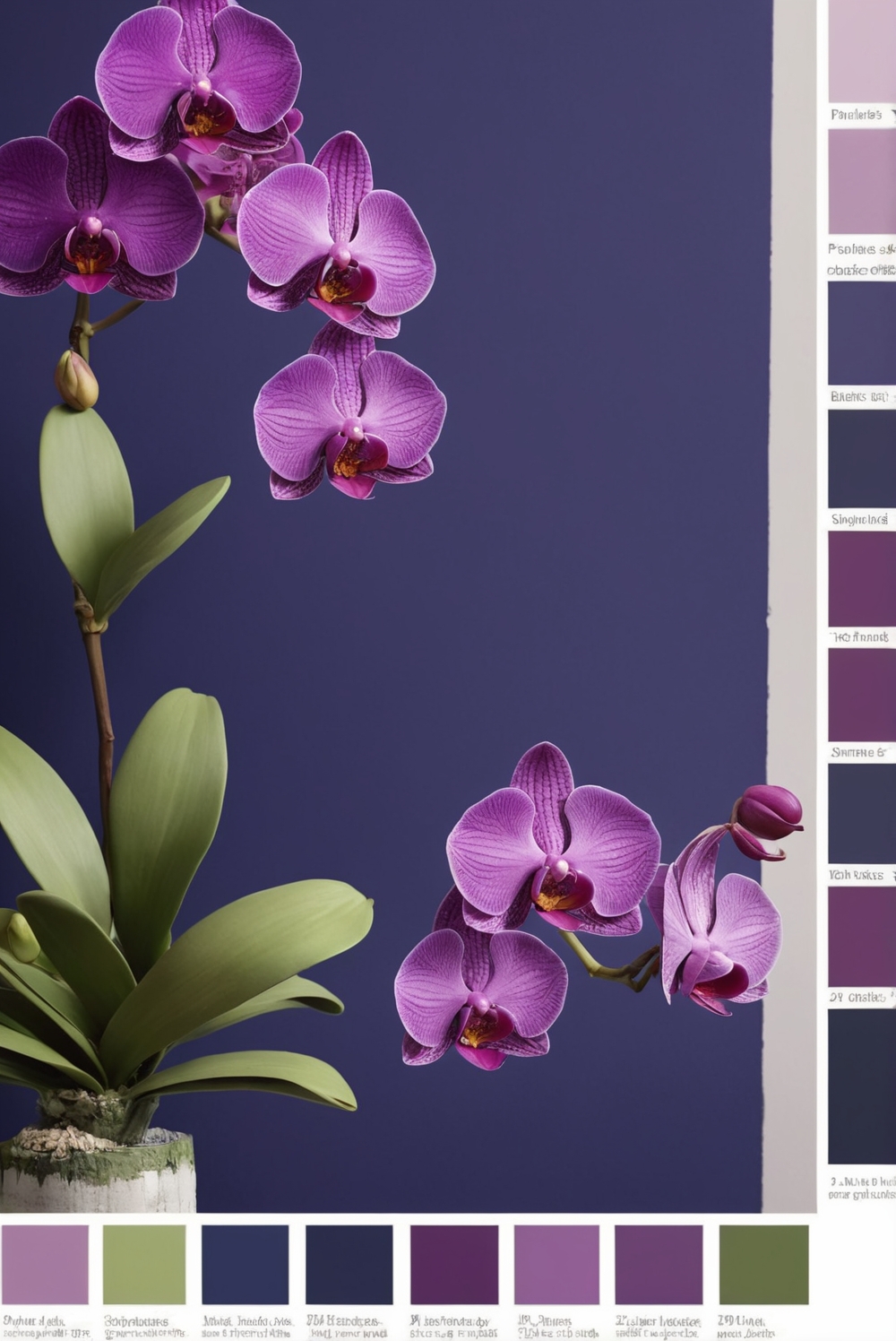 Best 5 Color SW Palettes with Orchid Purple and Navy Blue for Your Room ...